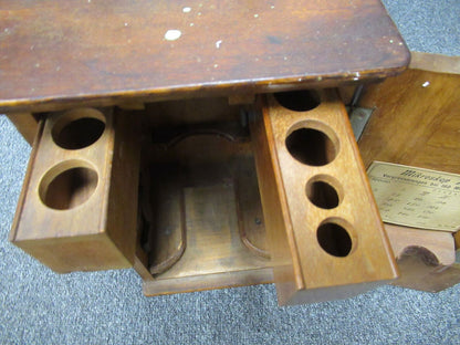 EMPTY WOOD CABINET for ANTIQUE ERNST LEITZ 1893 MICROSCOPE PART AS PICTURED &TB5