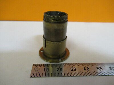 last ANTIQUE RARE BRASS LENS MOUNTED UNKNOWN MICROSCOPE PART AS PICTURED P4-A-08