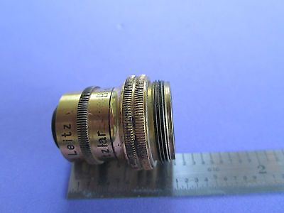 VINTAGE LEITZ WETZLAR BRASS MICROSCOPE PART OBJECTIVE WITHOUT OPTICS BIOL AS IS