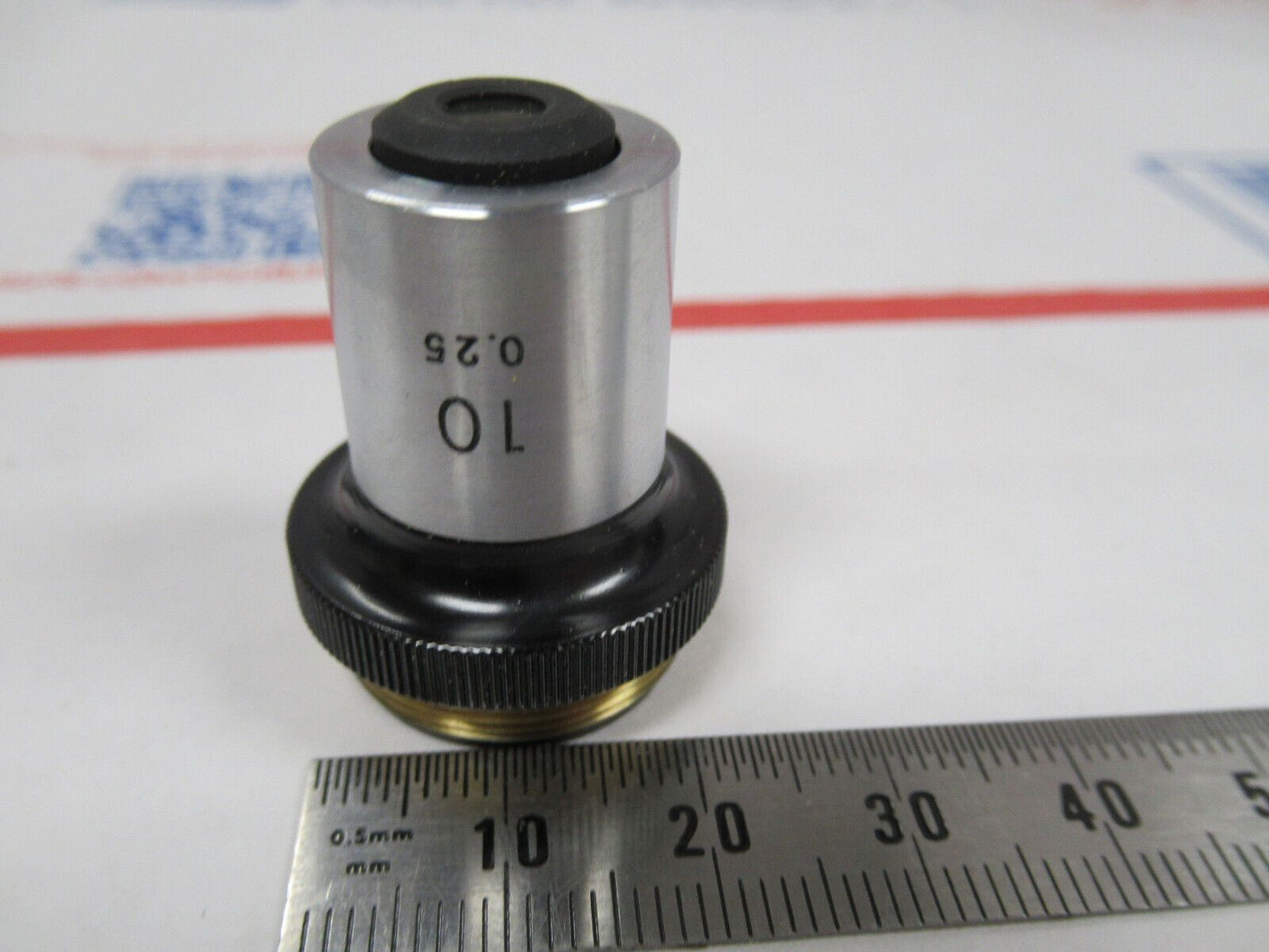 MICROSCOPE PART OBJECTIVE NIKON JAPAN 10X OPTICS LENS AS PICTURED &W7-B-66