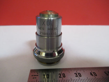 BAUSCH LOMB 10X LENS MICROSCOPE PART OBJECTIVE OPTICS AS PIC #S6-A-43