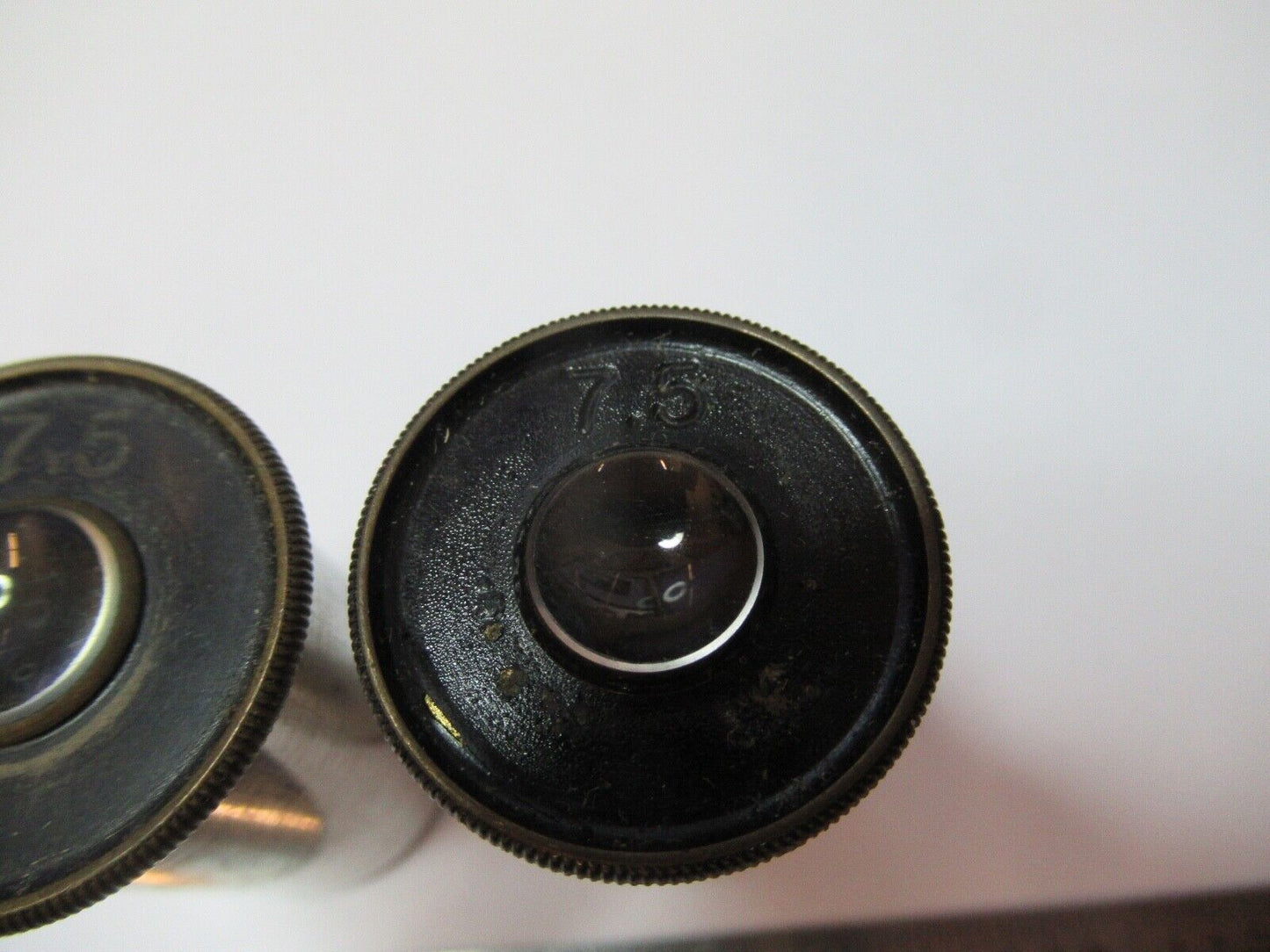 BAUSCH LOMB 7.5 ANTIQUE EYEPIECE PAIR LENS MICROSCOPE PART AS PICTURED &3-FT-X56