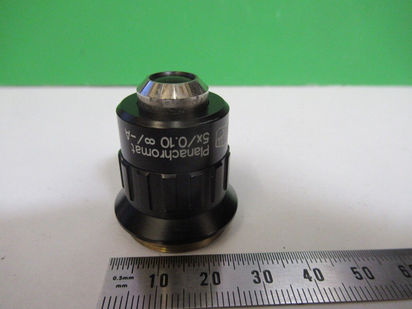 ZEISS JENA OBJECTIVE INFINITY 5X PLANACHROMAT GERMANY MICROSCOPE PART z1-b-54