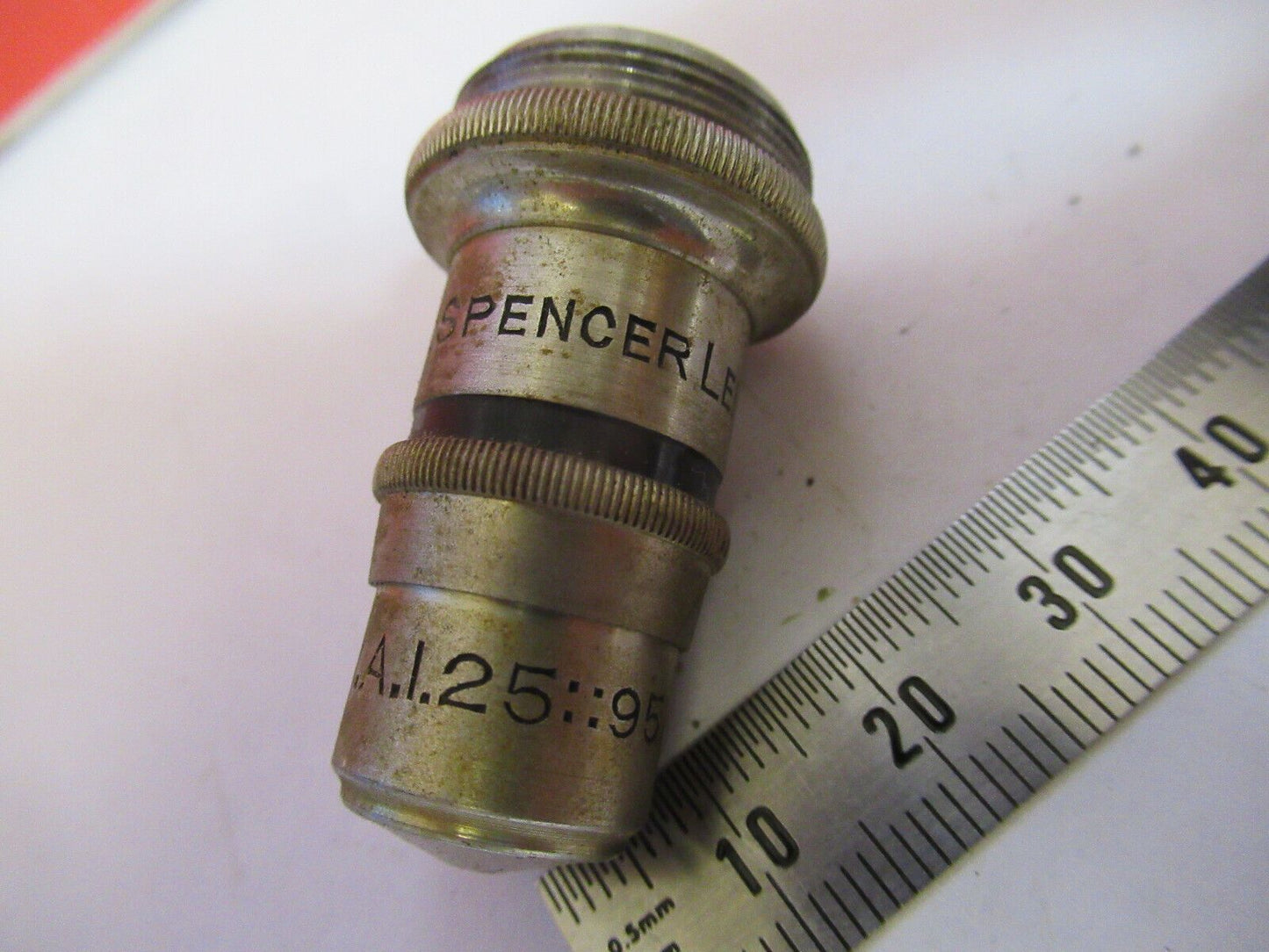 ANTIQUE  SPENCER 95X  OBJECTIVE MICROSCOPE PART AS PICTURED #R3-C-63