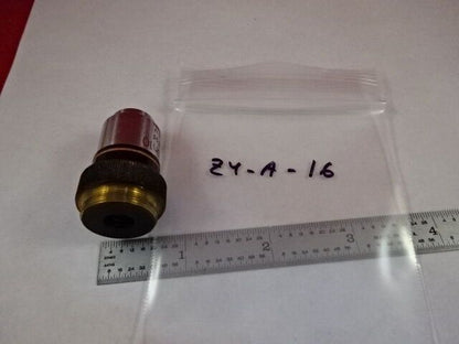 MICROSCOPE PART OBJECTIVE OLYMPUS PLAN 10X OPTICS AS IS #Z4-A-16