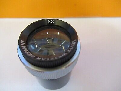 LEITZ GERMANY LENS EYEPIECE OCULAR RARE 6X MICROSCOPE PART AS PICTURED &4T-A-47