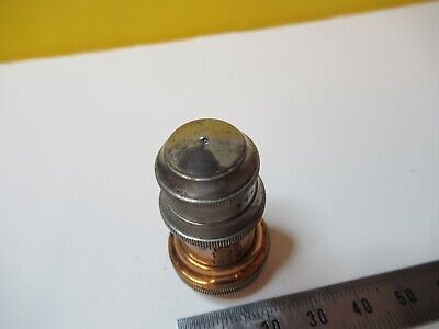 ANTIQUE OBJECTIVE BRASS LEITZ 1/12 OPTICS MICROSCOPE PART AS PICTURED &14-C-26