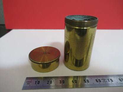 EMPTY BRASS CONTAINER for MICROSCOPE OBJECTIVE PART AS PICTURED #B7-A-71