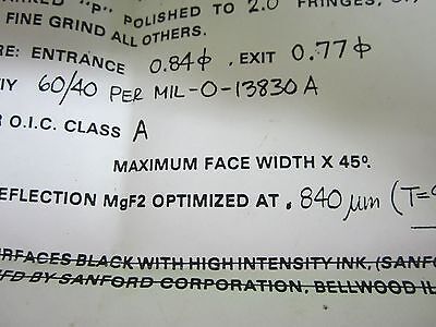 OPTICAL MIL SPEC TELEDYNE THICK CX CC LENS BK7 GLASS LASER OPTICS BIN#43-29