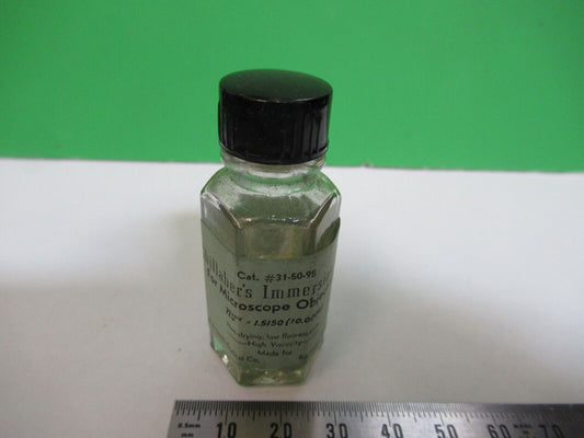 BAUSCH LOMB IMMERSION OIL ANTIQUE BOTTLE MICROSCOPE PART AS PICTURED Q7-A-10