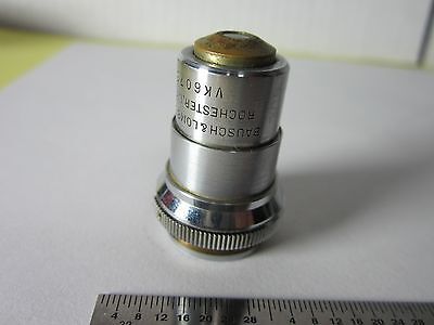 MICROSCOPE PART OBJECTIVE 10X BAUSCH LOMB OPTICS BIN#C8-18