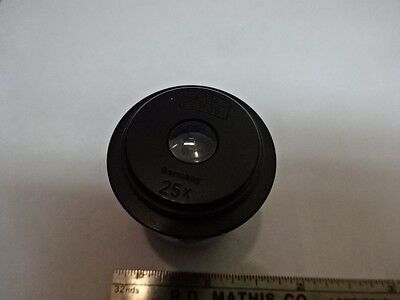 MICROSCOPE PART CARL ZEISS OCULAR EYEPIECE GERMANY 25X OPTICS AS IS #81-27