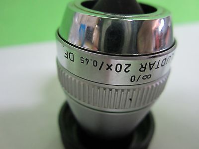 MICROSCOPE PART OBJECTIVE LEITZ NPL 20X DF INFINITY ERGOLUX OPTICS AS IS S9-38