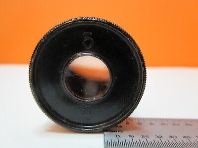 ANTIQUE BAUSCH LOMB BRASS EYEPIECE 5X MICROSCOPE PART AS PICTURED &17-A-77