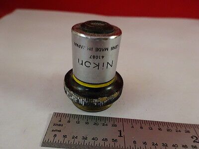 FOR PARTS MICROSCOPE  PART OBJECTIVE NIKON  M10X OPTICS AS IS #80-76