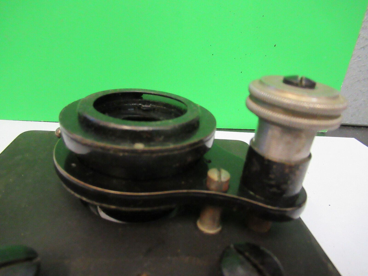 ANTIQUE SPENCER AO STAGE TABLE SPECIMEN MICROSCOPE PART AS PICTURED #R1-B-43