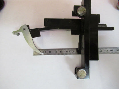 AO SPENCER AMERICAN OPTICS STAGE CLIPS MICROMETER MICROSCOPE AS PICTURED Q3-B-37