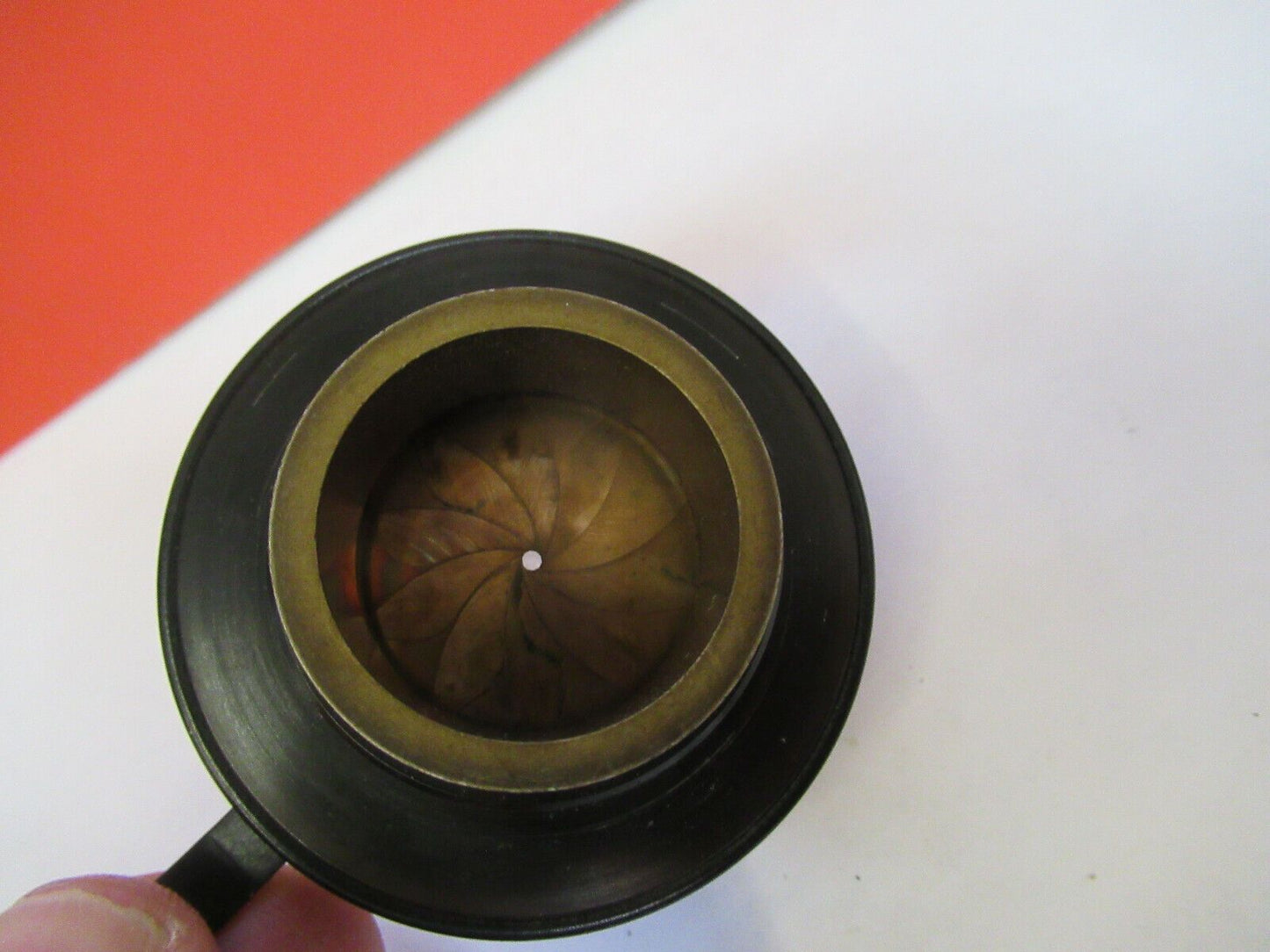 BAUSCH LOMB CONDENSER + IRIS DIAPHRAGM MICROSCOPE PART AS PICTURED #87-FT-A13