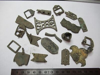 ANTIQUE BRASS BRONZE LOT MEDIEVAL ??? from EUROPE BOG FIND AS PICTURED &3-DT-11