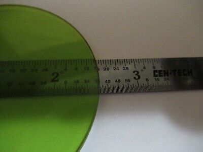 OPTICAL LARGE GREEN GLASS FILTER PRO OPTICS AS PICTURED &F5-A-85