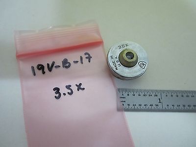 MICROSCOPE PART OBJECTIVE 3.5X AO AMERICAN OPTICS AS IS  BIN#19V-B-17