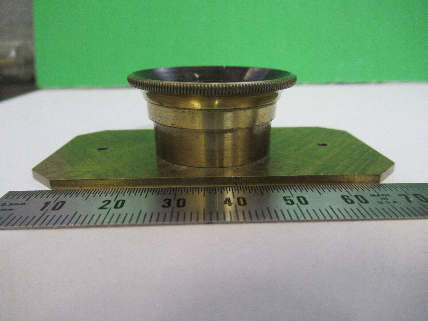 ANTIQUE BRASS COMPRESSORIUM SLIDE STAGE UK MICROSCOPE PART F8-B-05