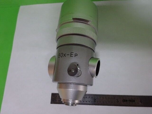 MICROSCOPE PART OPTICAL COMPARATOR NIKON OBJECTIVE 50x-EP OPTICS AS IS #AI-A-01