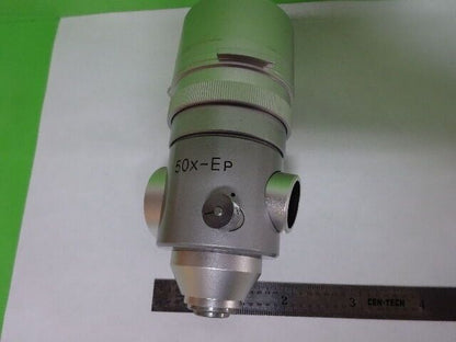 MICROSCOPE PART OPTICAL COMPARATOR NIKON OBJECTIVE 50x-EP OPTICS AS IS #AI-A-01