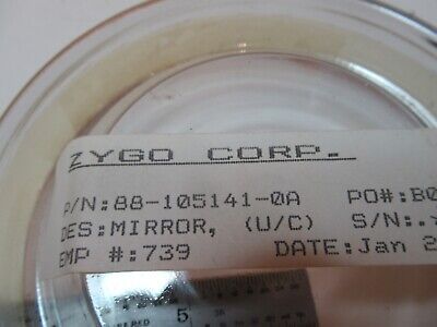 ZYGO OPTICAL FLAT FUSED SILICA UNCOATED 3" DIAMETER OPTIC AS PICTURED &FT-5-104