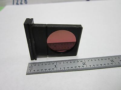 MICROSCOPE PART INFRARED FILTER SLIDE OPTICS BIN#Q4-R-44