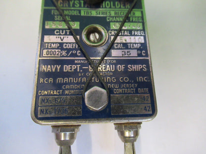 RCA NAVY CERAMIC ANTIQUE QUARTZ CRYSTAL FREQUENCY CONTROL AS PICTURED Z6-A-79