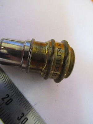 ANTIQUE BRASS RARE SEIBERT OBJECTIVE MICROSCOPE PART AS PICTURED 4B-FT-22