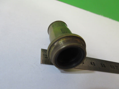 ANTIQUE BRASS 10X SPENCER OBJECTIVE LENS MICROSCOPE PART AS PICTURED #22-A-58