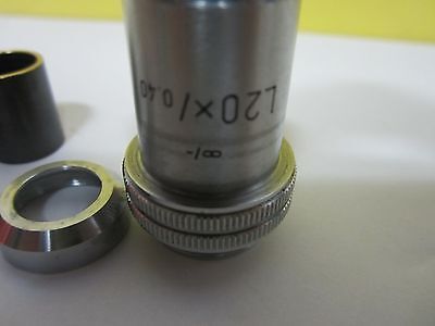 FÜR TEILE MIKROSKOP OBJEKTIV L20X LEITZ GERMANY OPTICS AS IS BIN#T7-25