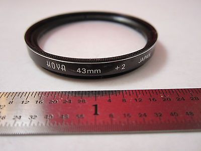 OPTICAL FILTER LENS HOYA JAPAN 43 mm +2 OPTICS BIN#PMEL