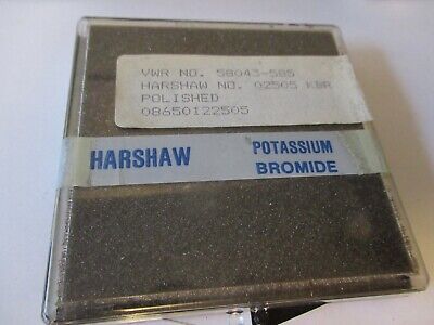 HARSHAW IR INFRARED KBr OPTICAL POTASSIUM BROMIDE OPTICS AS PICTURED &9-FT-47