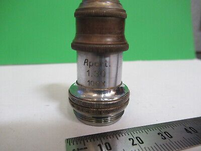 ANTIQUE BRASS ERNST LEITZ OBJECTIVE MICROSCOPE PART OPTICS AS PICTURED &z9-a-101