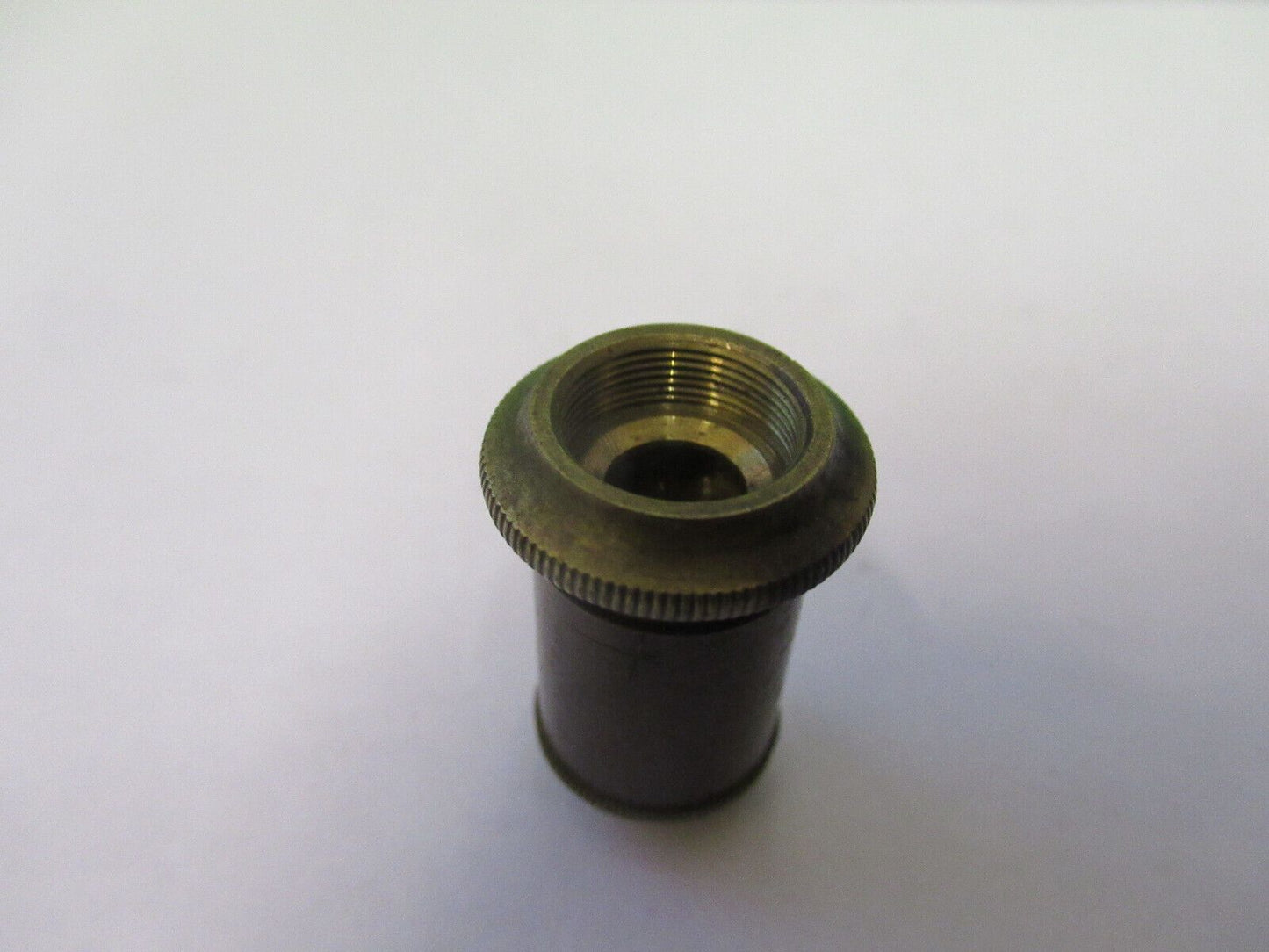 ANTIQUE BRASS RARE SMALL DIAMETER OBJECTIVE MICROSCOPE PART AS PICTURED Z4-B-90