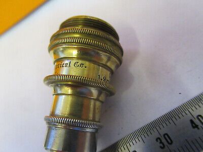 ANTIQUE BRASS BAUSCH LOMB 1.9mm LENS OBJECTIVE MICROSCOPE AS PICTURED #P4-A-81