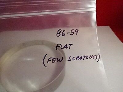 FOR PARTS THICK FLAT GLASS LENS PART OPTICAL OPTICS AS PICTURED &86-59