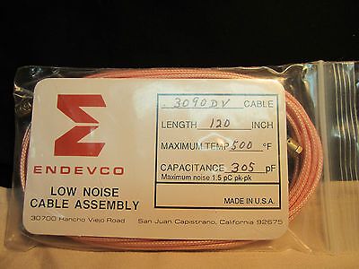 ENDEVCO 3090DV CABLE 500F PIEZOELECTRIC  ACCELEROMETER CALIBRATION VIBRATION