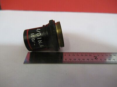 NIKON JAPAN  4X OBJECTIVE LENS MICROSCOPE PART OPTICS AS PICTURED #B1-A-61