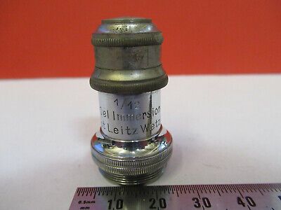 FOR PARTS ERNST LEITZ OBJECTIVE "1/12"  MICROSCOPE PART AS PICTURED &Q3-B-71