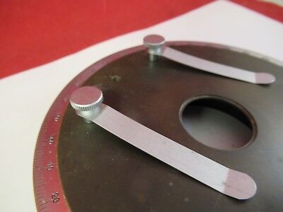 LEITZ GERMANY POL STAGE ROTATABLE MICROSCOPE PART OPTICS AS PICTURED &FT-4-61