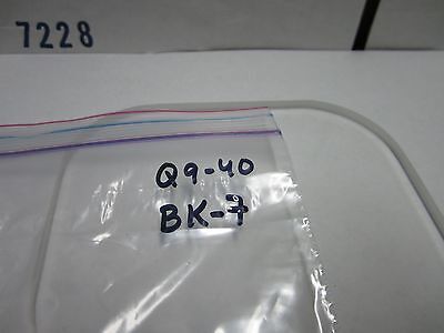 OPTICAL BK-7 GLASS WINDOW MIL SPEC LASER OPTICS BIN#Q9-40