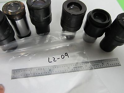 LOT 6 EA AO BAUSCH LOMB EYEPIECES MICROSCOPE PART OPTICS AS IS BIN#L2-09