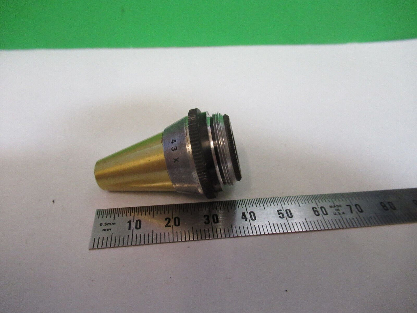 SPENCER AO  OPTICS OBJECTIVE 43X RARE LENS MICROSCOPE PART AS PICTURED &R2-A-85