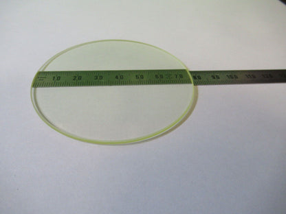 OPTICAL YELLOWISH GLASS WINDOW MIL SPEC LASER OPTICS AS PICTURED #22-A-38