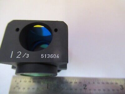 LEITZ GERMANY CUBE I2/3 513604 FLUOR MICROSCOPE PART OPTICS AS PICTURED &85-B-41