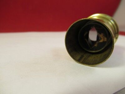 ANTIQUE BRASS POLARIZER EYEPIECE BECK LONDON MICROSCOPE PART AS PIC #66-A-36